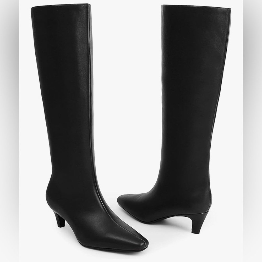 NWT Black Kitten Heel Boots